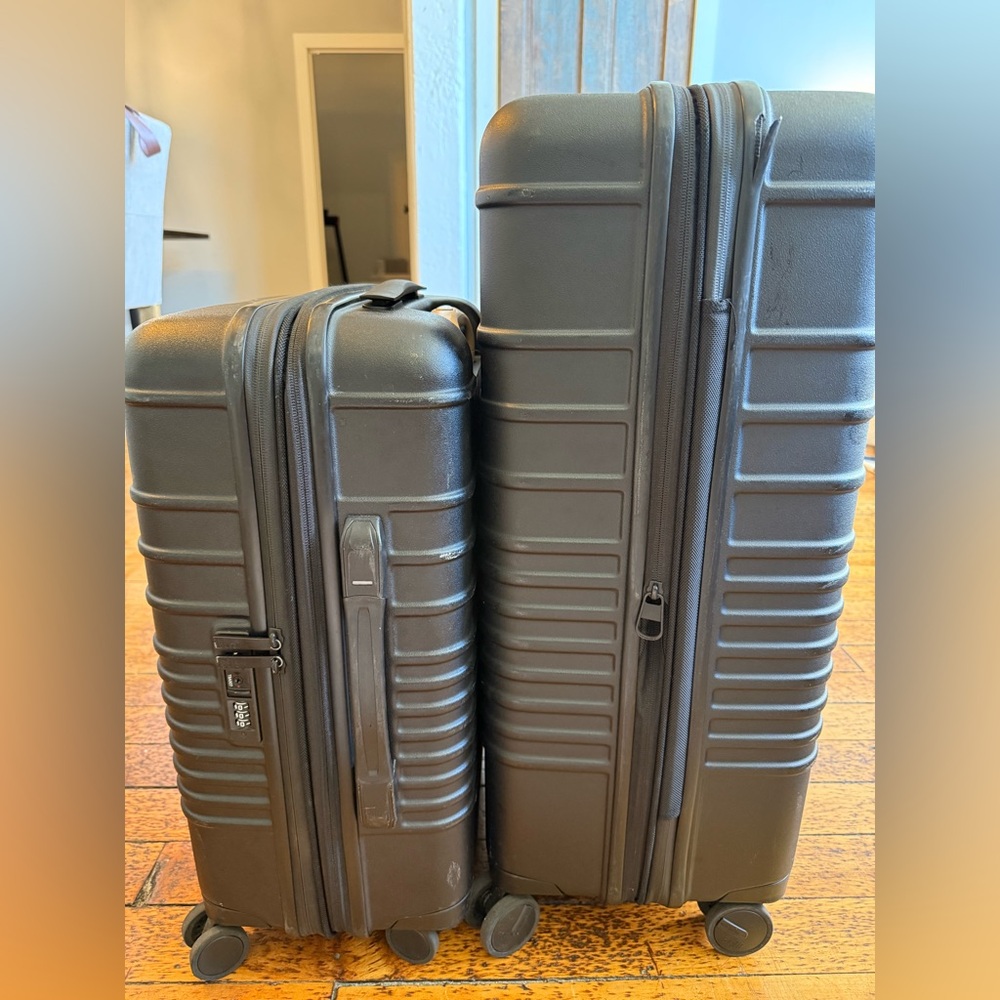 BEIS Black Rolling Suitcase Set
One Medium Check In Roller
One Carry On Roller - Picture 5 of 10